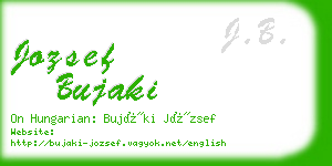 jozsef bujaki business card